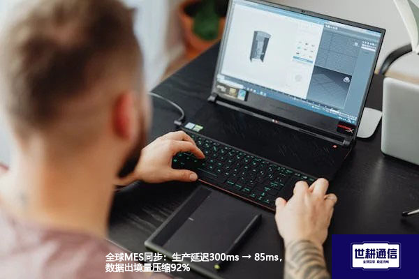 全球MES同步：生产延迟300ms → 85ms，数据出境量压缩92%？？？解决方案//世耕通信全球办公专网