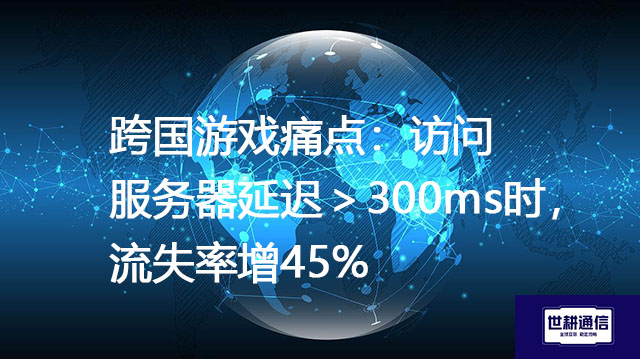 跨国游戏痛点：访问服务器延迟＞300ms时，流失率增45%？？？解决方案//世耕通信全球办公专网