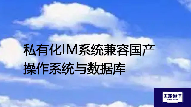 私有化IM系统兼容国产操作系统与数据库？？？？解决方案//世耕通信  即时通讯（IM）私有化部署