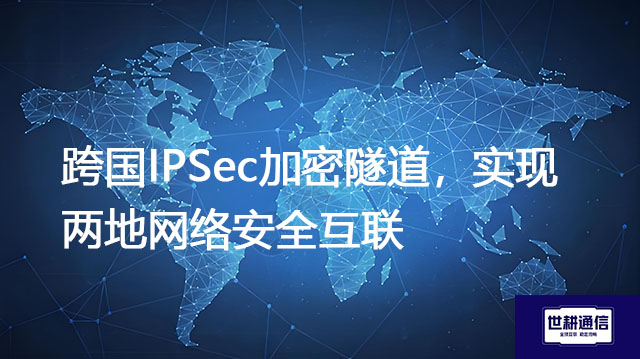 跨国IPSec加密隧道，实现两地网络安全互联？？？解决方案//世耕通信全球办公专网